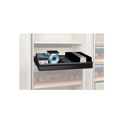 Rotary File Cabinet Components, Letter Multi Media Drawer, Black