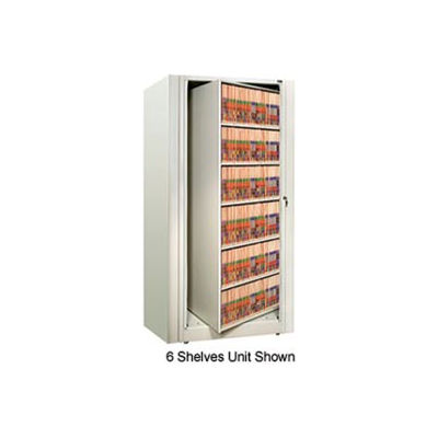 Rotary File Cabinet Starter Unit, Letter, 1 Shelves, Bone White