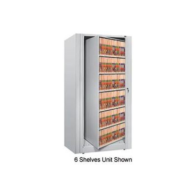 Rotary File Cabinet Starter Unit, Letter, 3 Shelves, Light Gray