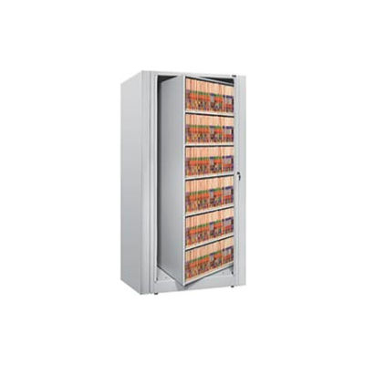 Rotary File Cabinet Starter Unit, Letter, 5 Shelves, Light Gray