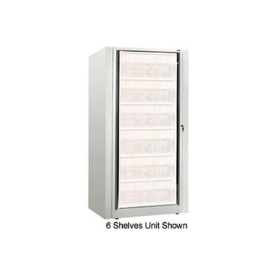 Rotary File Cabinet Components, Base Starter Unit, Legal, 3-High, Bone White