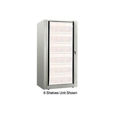 Rotary File Cabinet Components, Base Starter Unit, Letter, 7-High, Light Gray