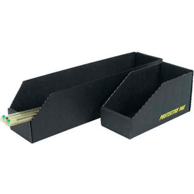 Protektive Pak 37104 ESD Open Bin Box, 6"W x 12"D x 4-1/2"H - Pkg Qty 10