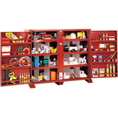 Stationary Heavy Duty Cabinet With Bin Dividers