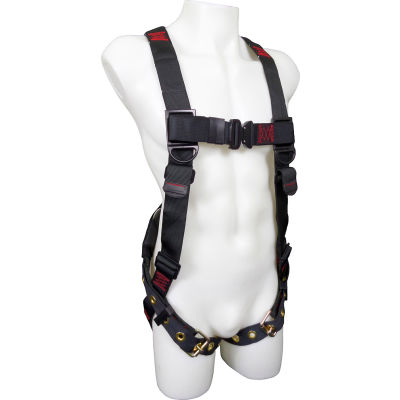 Harnais complet Dentec Safety® Koala Behr w / 3 D-Ring & Tongue Buckle Leg Trapps, Universal