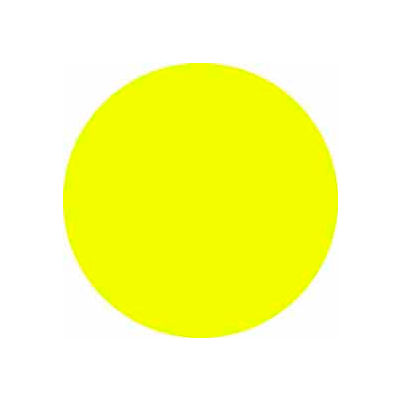 Étiquettes papier rondes Dia. de 1 », jaune vif, rouleau de 500