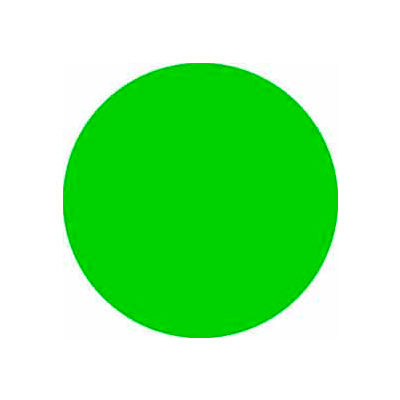 Étiquettes papier rondes Dia. de 1 », vert standard, rouleau de 500