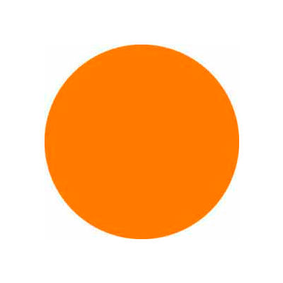Étiquettes papier rondes Dia. 3 » , orange fluorescente, rouleau de 500