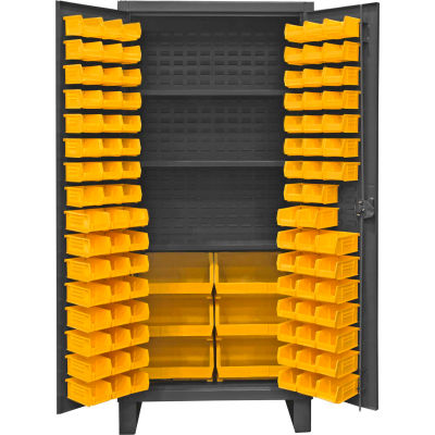 Durham Bin Cabinet HDC36-102-3S95 - Calibre 12 avec 102 Velcro sur bacs & étagères, 36" W x 24 H « D x 78"
