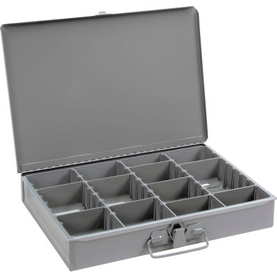 Durham Steel Scoop Compartment Box 215-95 - Adjustable Compartment, 13-3/8 x 9-1/4 x 2 - Pkg Qty 6