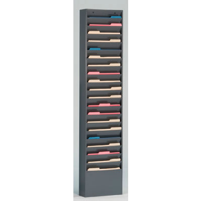 20 Pocket Medical Chart & Special Purpose Literature Rack - Gray