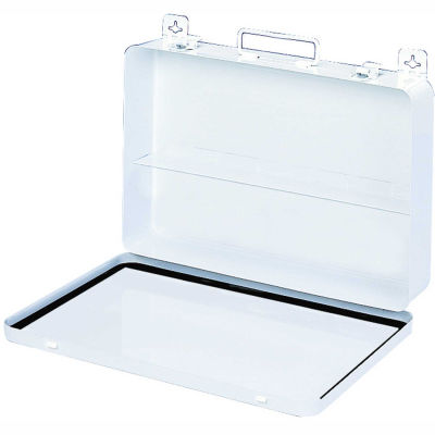 First Aid Box Metal - 13-11/16x2-3/8x9-1/8 - Pkg Qty 6