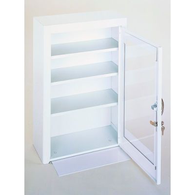 Durham Mfg® Medicine Cabinet with Plexiglass Door, 18"W x 8"D x 27"H, White