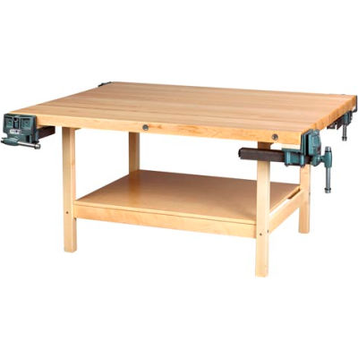Diversified Spaces 60"W x 24"D Woodworking Bench, Maple