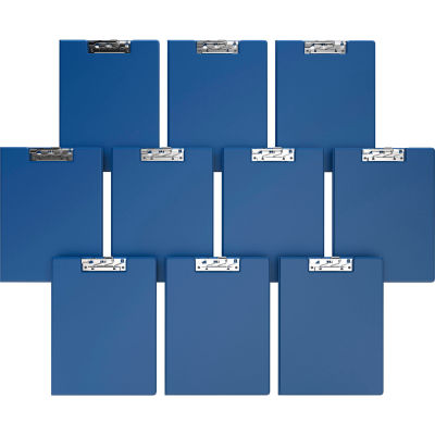 Presse-papiers Davis Group Premium format lettre, peut contenir des feuilles de 8-1/2 po x 11 po, bleu royal, paquet de 10