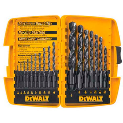 DeWALT® Drill Bit Set, DW1167, Black Oxide, 17 Pièces, 1/16" - 1/2" Split Point Bits