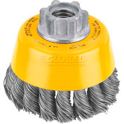 DeWalt DW4910 HP Wire Cup Brush 3" x 5/8-11" 0,02" Carbon Knotted Wire  Carbon Steel
