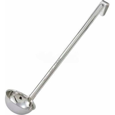 Winco LDI-1 Single Piece Ladle, 1 oz, 12", Stainless Steel - Pkg Qty 24