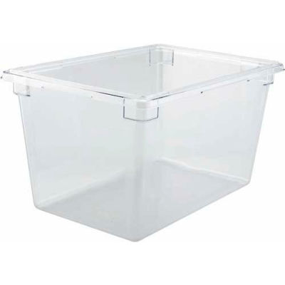 Boîte de rangement des aliments WINCO PFSF-15, poids lourd, 18" L, 26" W, 15 « H, clair, en Polycarbonate - Qté par paquet : 3