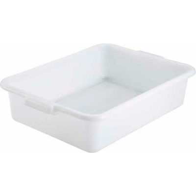 Boîte à vaisselle Winco PL-5W, blanc, 20 po P x 15 po l x 5 po H, NSF - Qté par paquet : 6