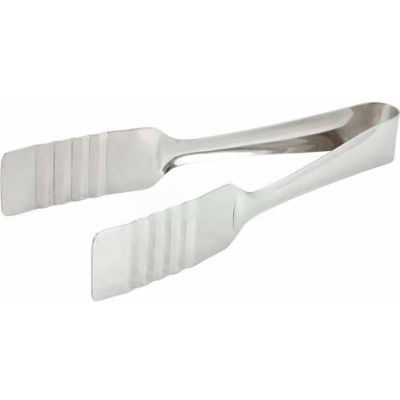 Winco PTOS-8 Oval Salad Tong, 7-3/4"L, Stainless Steel - Pkg Qty 24