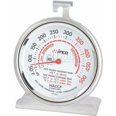 Thermomètre de four WINCO TMT-OV3 Dial avec Base et crochet - Qté par paquet : 24