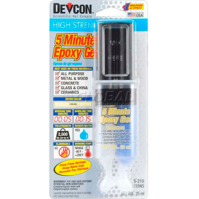 Devcon® 5 minutes Epoxy Gel (S-210), 21045, seringue de 25 ml