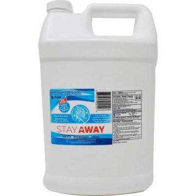 Stay Away Hand Sanitizer Sealed Flat Cap Bottle, 3.78 L, 4 Bottles/Case -DVEL-STYSGC703780ML