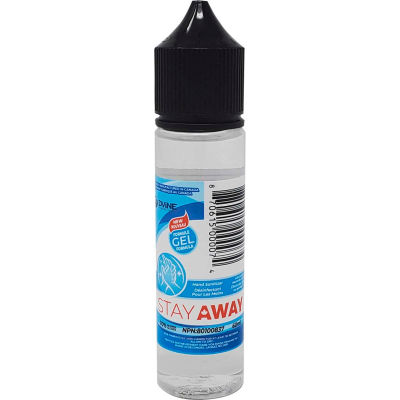 Stay Away Hand Sanitizer Dropper Bottle, 60 ml, 100 Bottles/Case -DVEL-STYSGC7060ML