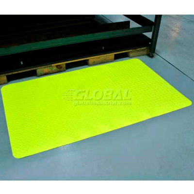 Durable Corporation Diamond-Dek Sponge Anti Fatigue Mat 9/16" Thick 2' x 3' Yellow