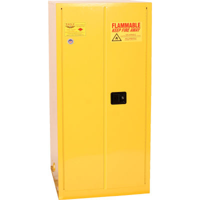 Eagle Mfg Drum Cabinet 55 Gal. Capacity Vertical Self Close Flammable W/ Drum Supports