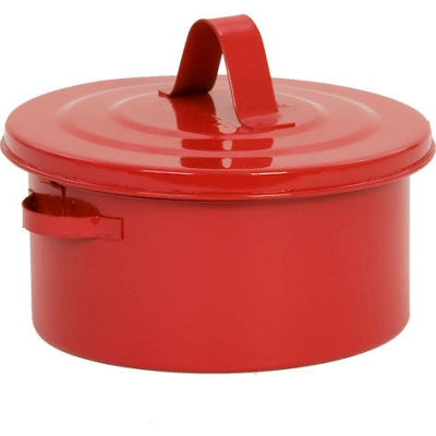 Eagle Mfg Red Metal Bench Can, 2 Quart Capacity