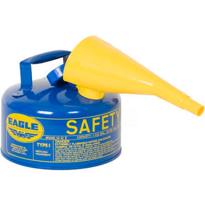Eagle Type I Safety Can - 1 Gallon with Funnel - Blue