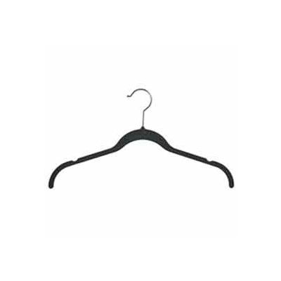 17" L chemise et chemisier cintre avec encoches - Floqué velours noir - Qté par paquet : 50