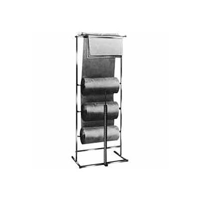 3 rouleau polyéthylène horizontale distribution Rack - tube carré - Chrome