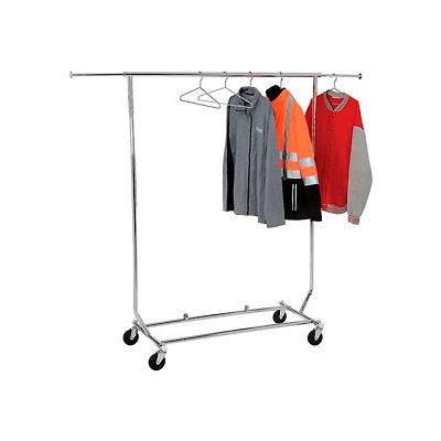 Salesman's Collapsible Portable Clothing Rack RCS/1 - Round Tubing - Chrome