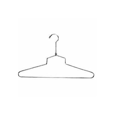 18" L acier Blouse et robe Hanger W / crochet ordinaire - Chromé - Qté par paquet : 100