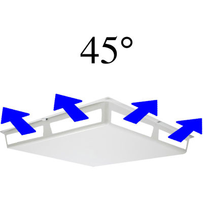 Elima-projet Commercial 45° magnétique diffuseur couvrir 24 "x 24", Fits 1 » sous-plafond Grid Systems