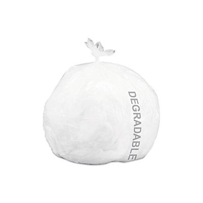 Degradable Bags, 24 x 30, White, 0.70 Mil, Flat Pack, 120/CS - G2430W70