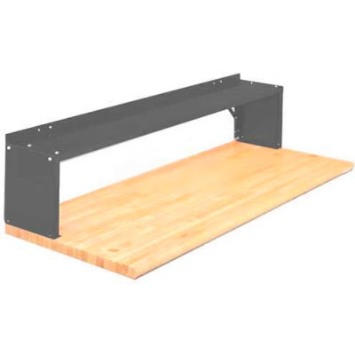 Equipto® Riser en acier avec étagère, 60 « W x 13-1 / 2 « D, gris bureau