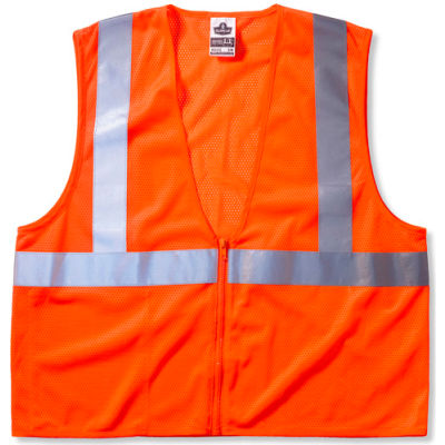 Ergodyne® GloWear® 8210Z Class 2 Economy Vest, Orange, L/XL