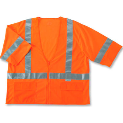 Ergodyne® GloWear® 8320Z Class 3 Standard Vest, Orange, S/M