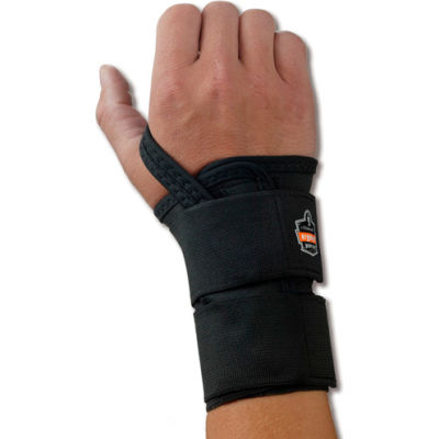 Ergodyne® ProFlex® 4010 Double Strap Wrist Support, Black, Medium, Right