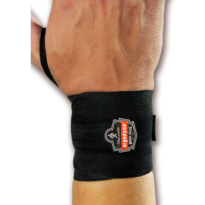 Ergodyne® 420 Wrist Wrap with Thumb Loop, Black, L/XL - Pkg Qty 6
