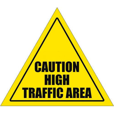 Durastripe 12" signe triangulaire - Attention zone à trafic élevé
