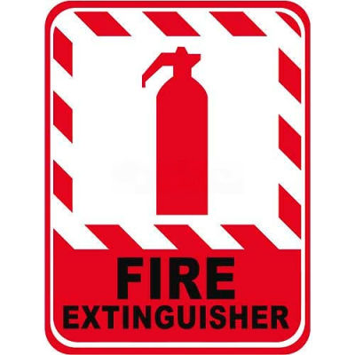 Durastripe 12"X9" Vertical Rectangle - Fire Extinguisher