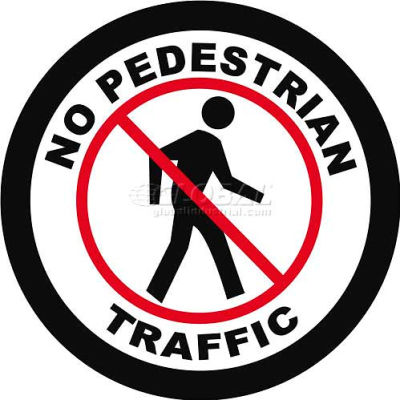 Durastripe 24" Round Sign - No Pedestrian Traffic