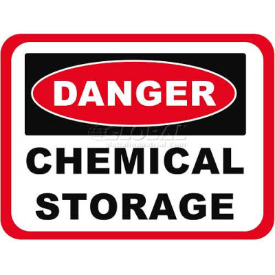 Durastripe 50"X32" Rectangle - Danger Chemical Storage