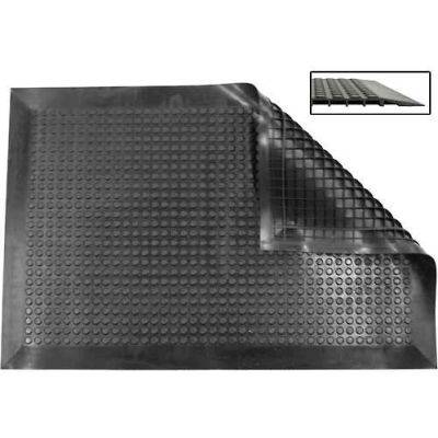 Ergomat® Nitril Smooth Anti Fatigue Mat 1/2 » Épais 3' x 11' Noir