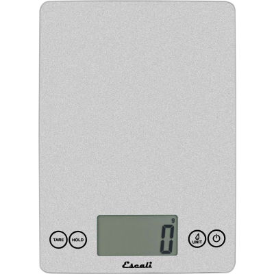 Escali balance de cuisine 157SS Arti verre, 15lb x 0,1 oz / 7000 g x 1 g, Silver